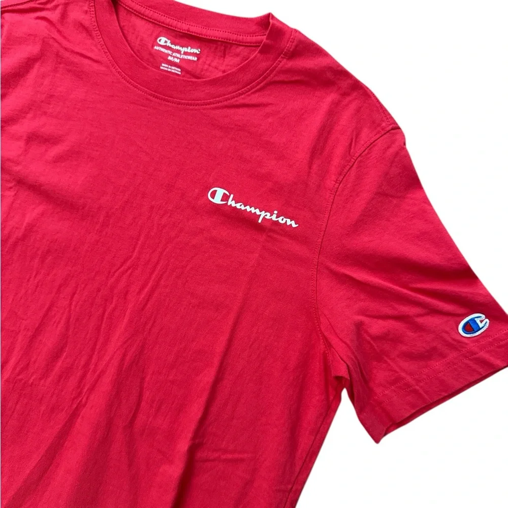 Champion Men’s Size Medium Coral Color T-Shirt‎ Champion Logo Athletic Fit